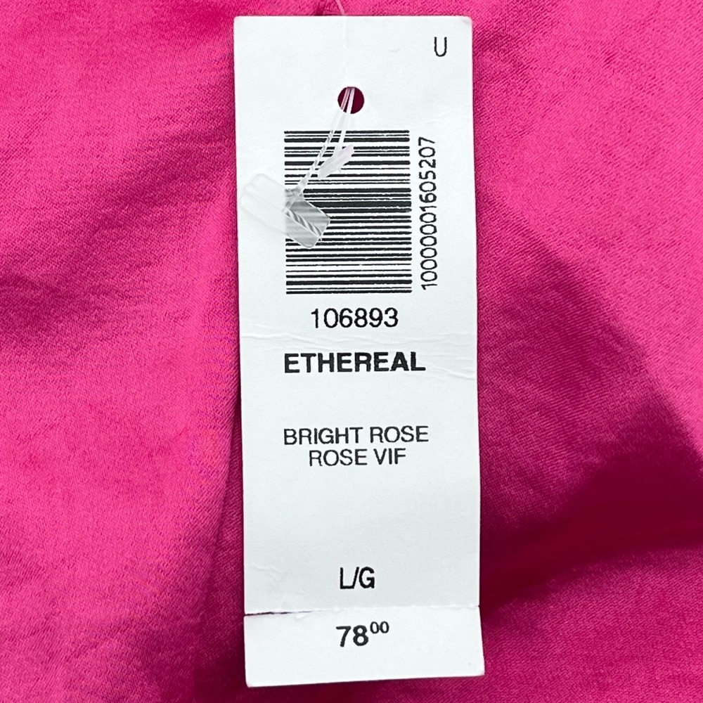 NWT Aritizia Wilfred Ethereal Satin Rose Pink Puff Sleeve Cropped Top Size Large - Picture 6 of 9